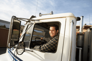 truck driver in semi