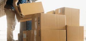 man unloading shipment